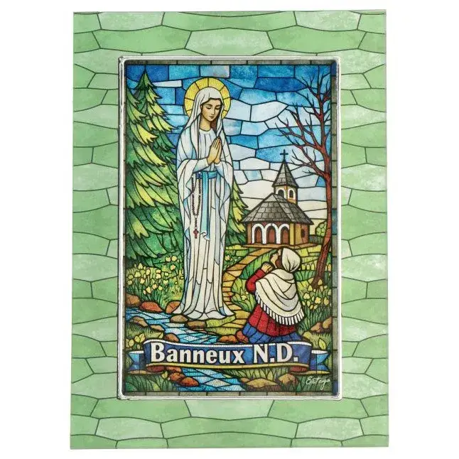Cadre en verre Notre Dame de Banneux 13 x 18 cm