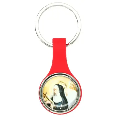 Porte-Clefs - Ste Rita / Gomme - Coul Assort.