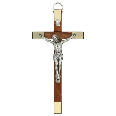 Croix Murale - 13 cm - Bois foncé