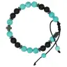 Bracelet homme avec pierres semi-précieuses Black onyx + Turquoize + hematite