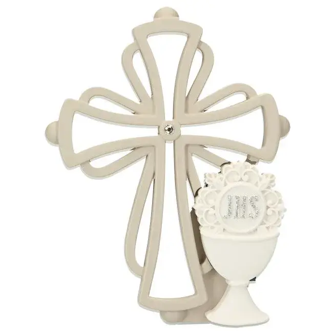 Communion souvenir :cross + chalice standing