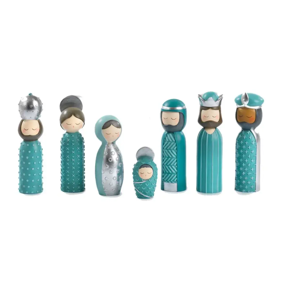 Kerstgroep van 7 figuren - 15 cm