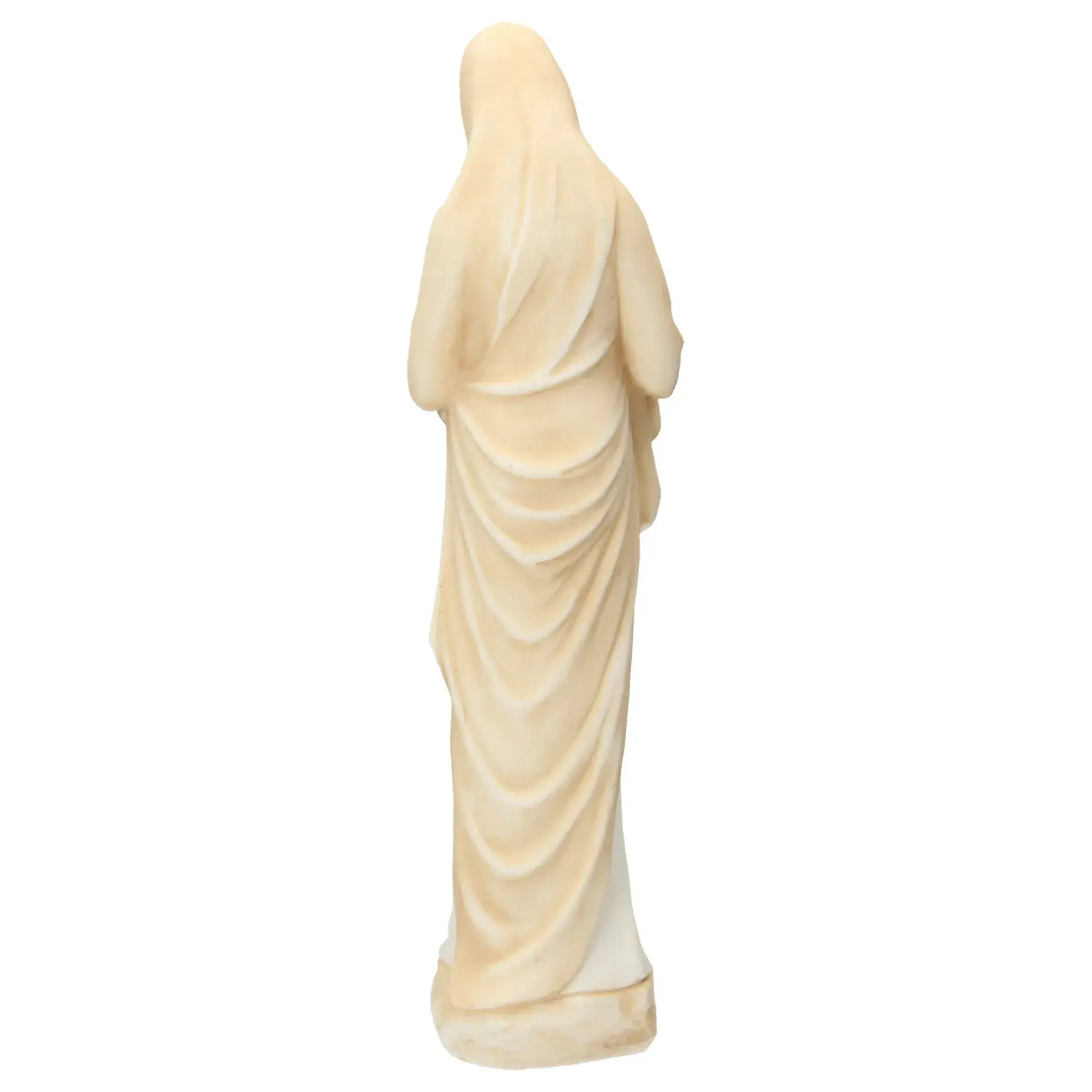 Statue 40 cm Albâtre beige et or N.D. de Banneux