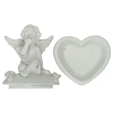 Doos / Hart met engel zittend 3 / set