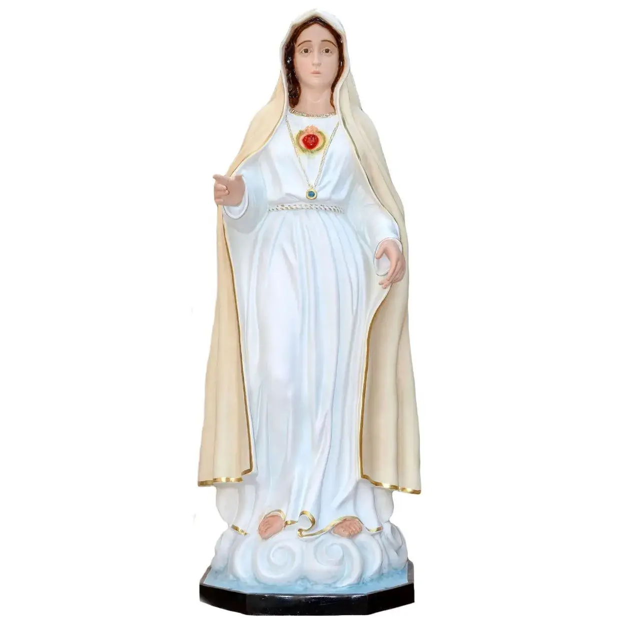 Statue apparition de Fatima 180 cm en fibre de verre