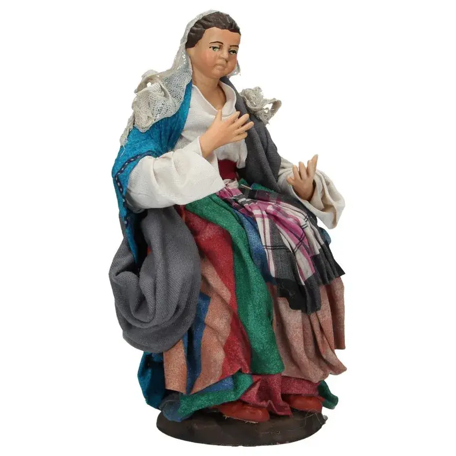 Neapolitan Santon 22 Cm Seated Woman