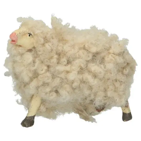 Neapolitan Santon 12 Cm Sheep standing with wool