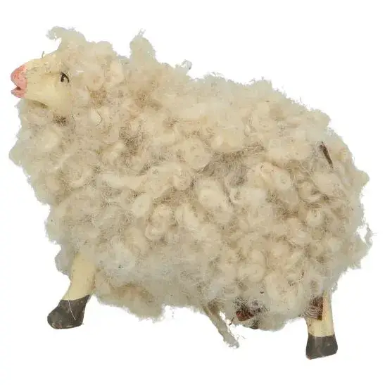 Neapolitan Santon 12 Cm Sheep standing with wool