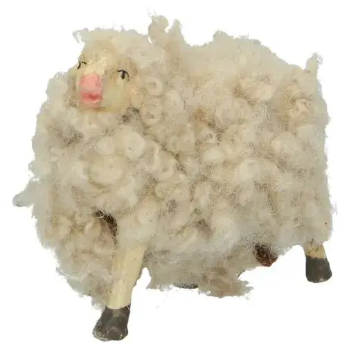 Neapolitan Santon 12 Cm Sheep standing with wool