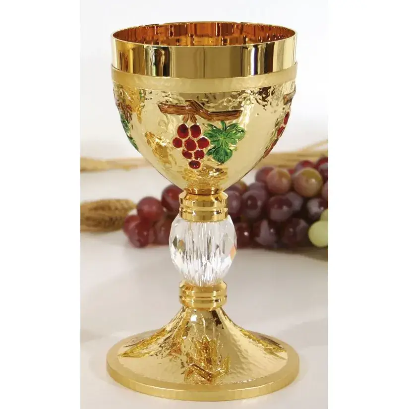 Chalice H 19 cm diam Ouv. 10 Cm Golden in