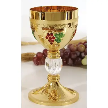 Chalice H 19 cm diam Ouv. 10 Cm Golden in