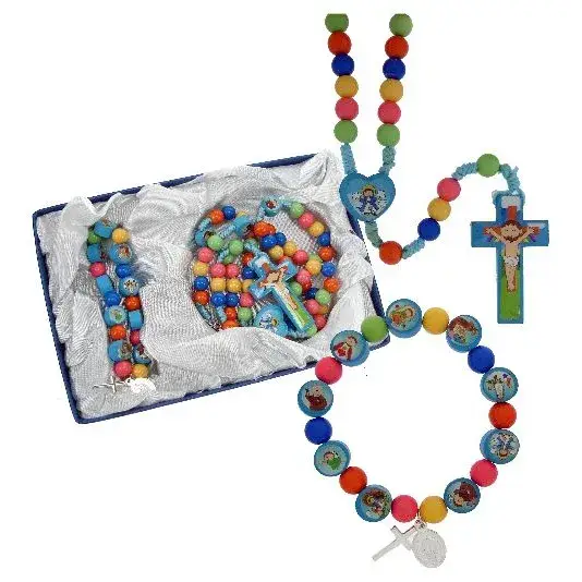 Boite Chapelet + Bracelet Multicolores