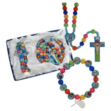 Boite Chapelet + Bracelet Multicolores