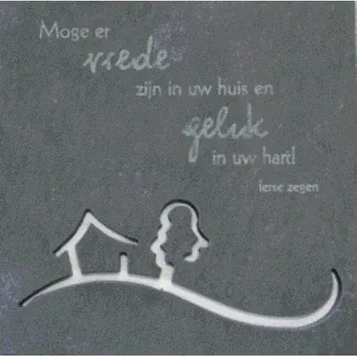 Ardoise 14.5 X 14.5 Cm Moge Er Vrede Zijn...