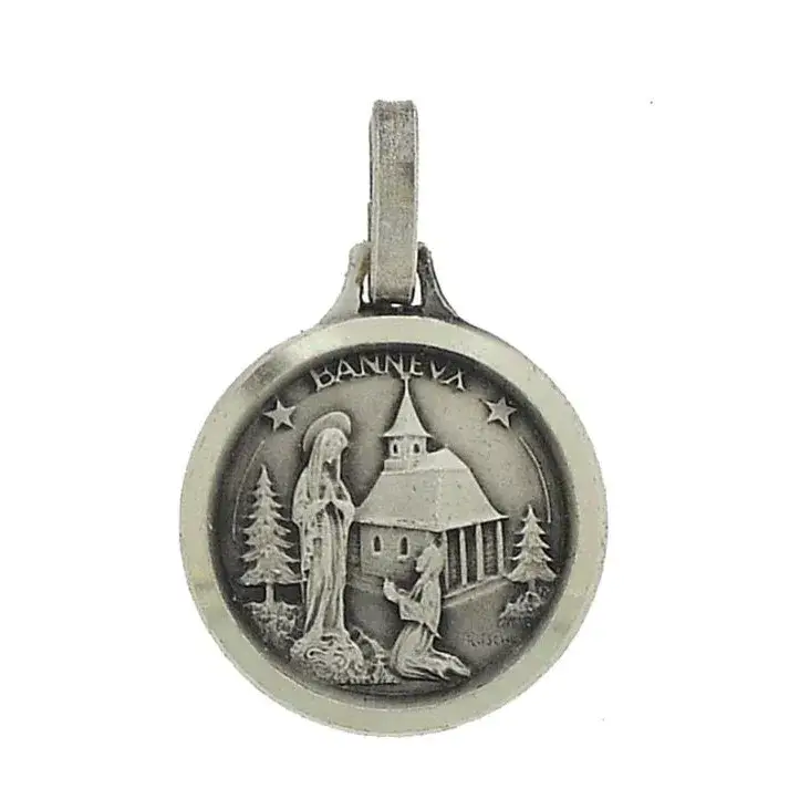 Medaille 12 mm Banneux Versch. Verzilverd