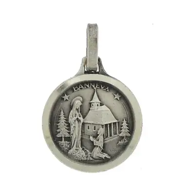 Medaille 12 mm Banneux Versch. Verzilverd