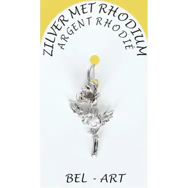 Médaille Argent Rhodié Ste Rita / Tige