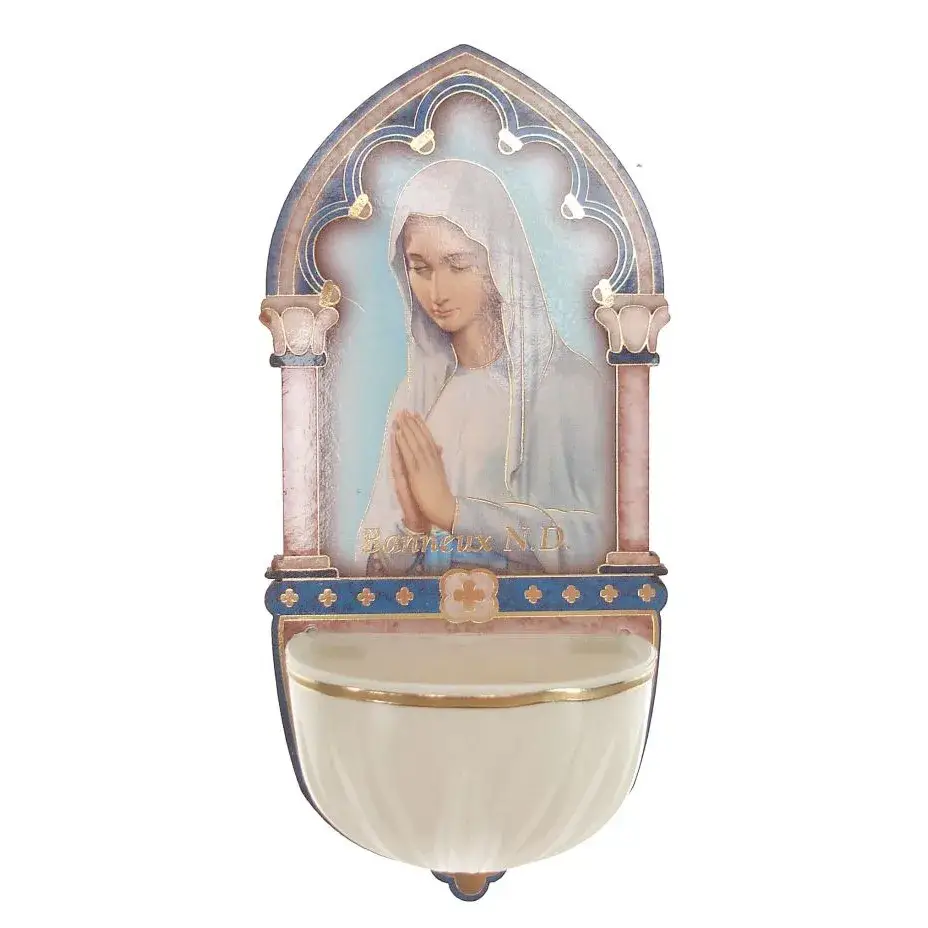 Bénitier 13 cm - Buste Banneux