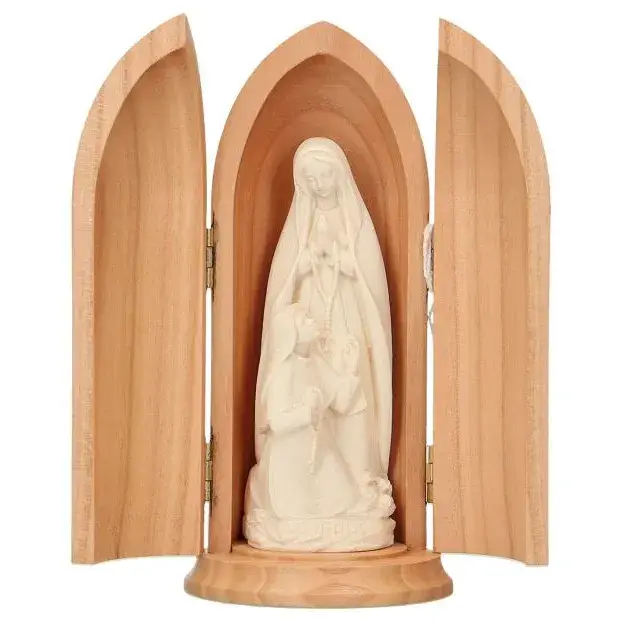 Bois Sculpte App Lourdes+niche 10 Cm / Natur