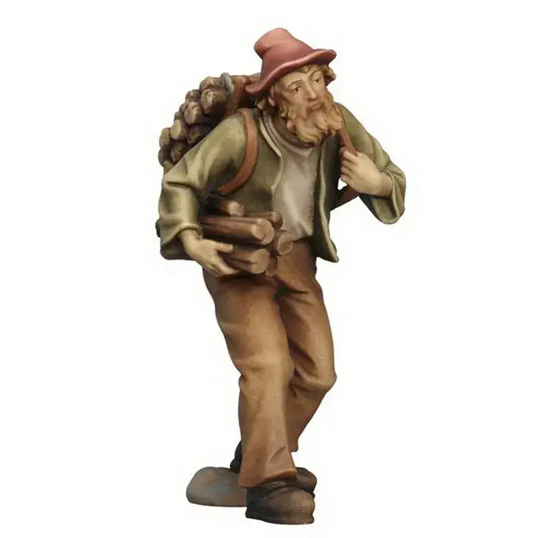 Berger/porte Bois pour personnages de crèche de 12 cm Couleur
