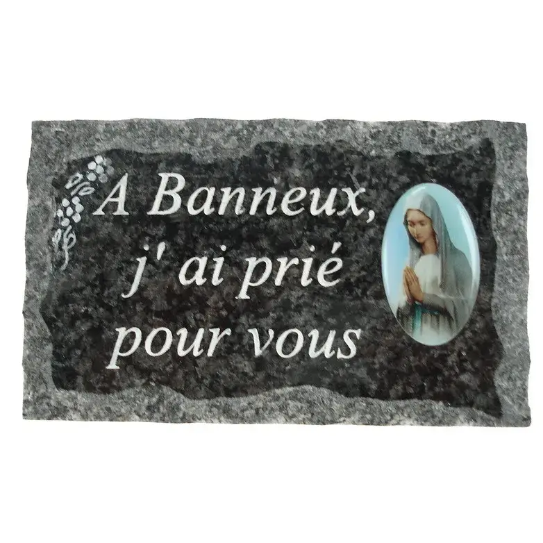 Plaque Cimetiere A Banneux J'ai Prie Pour Vous 9x14