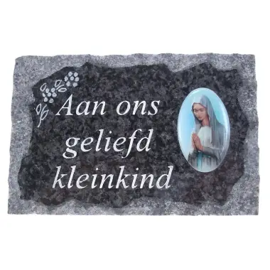 Plaque Cimetiere Aan Ons Geliefd Kleinkind 9x14