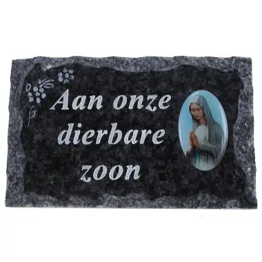 Plaque Cimetiere Aan Onze Dierbare Zoon 9x14