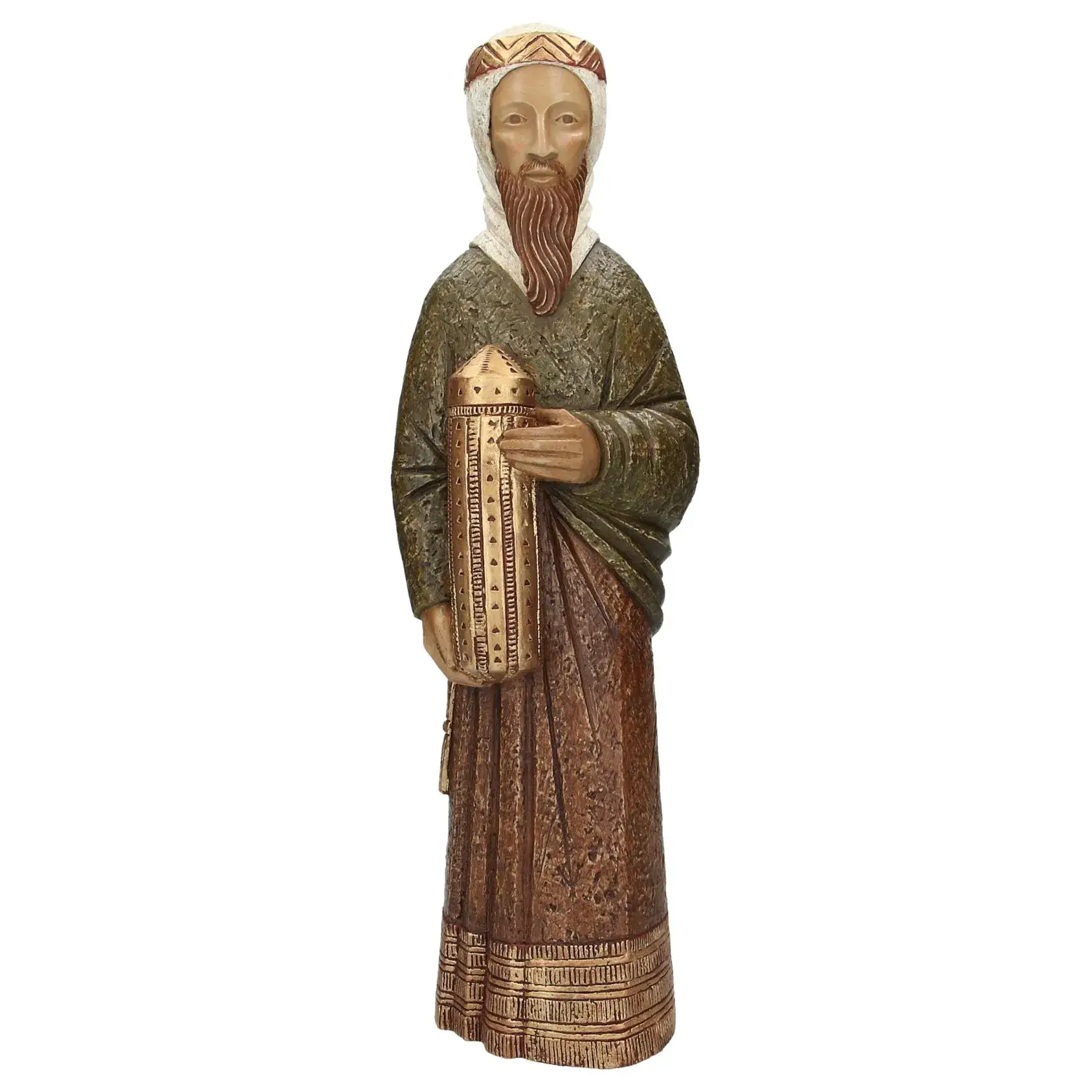 Mage Balthasar (debout) - 43 cm - brun vert