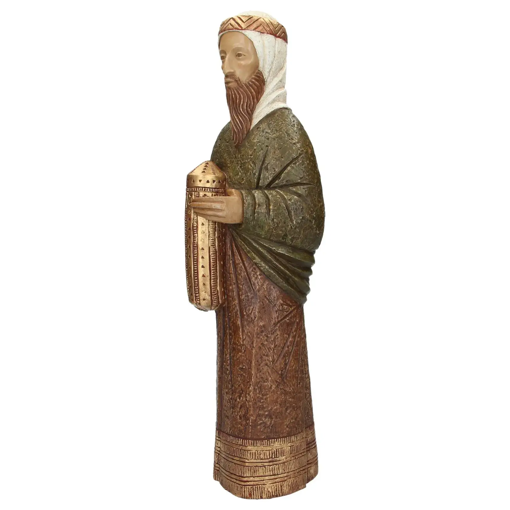 Mage Balthasar (debout) - 43 cm - brun vert