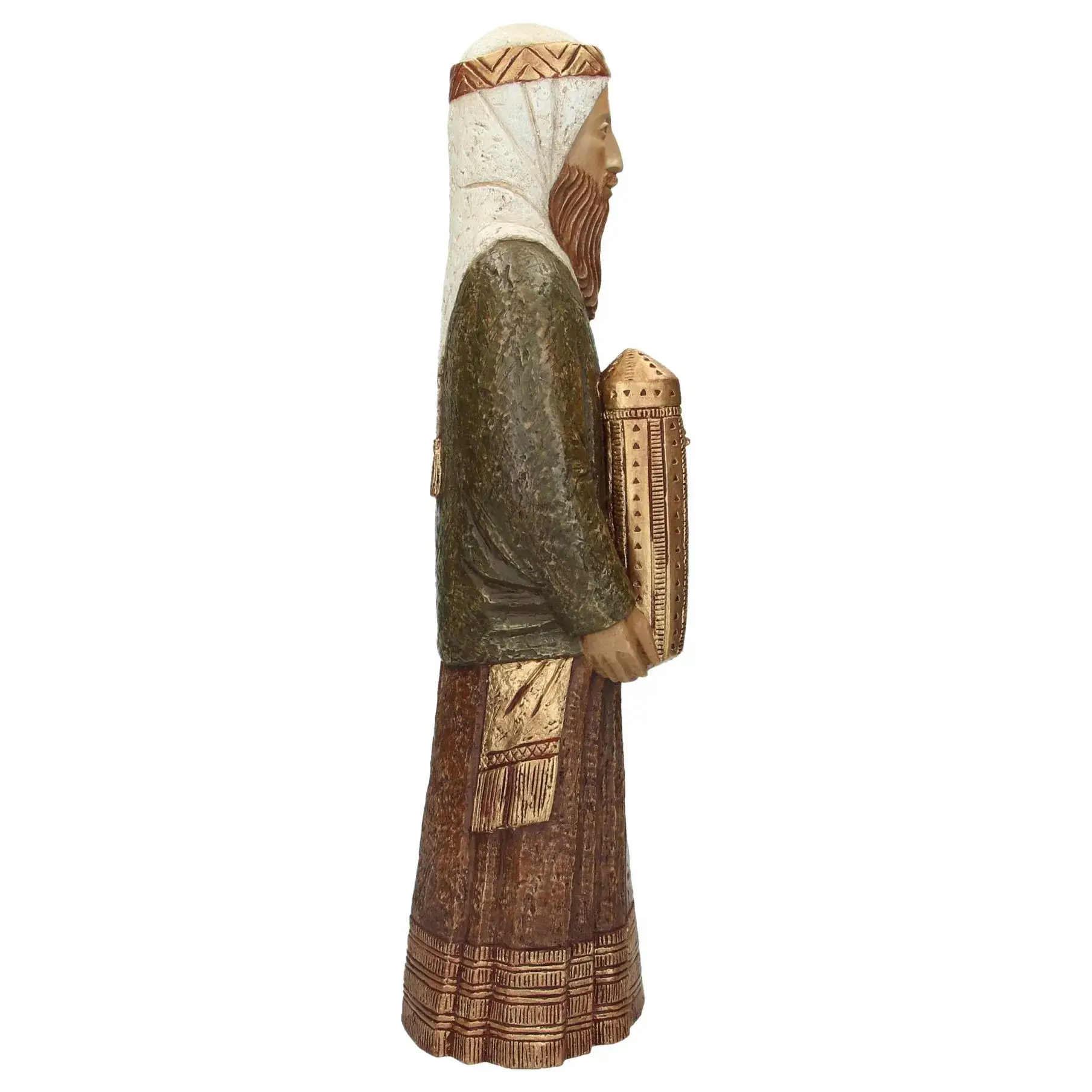 Mage Balthasar (debout) - 43 cm - brun vert