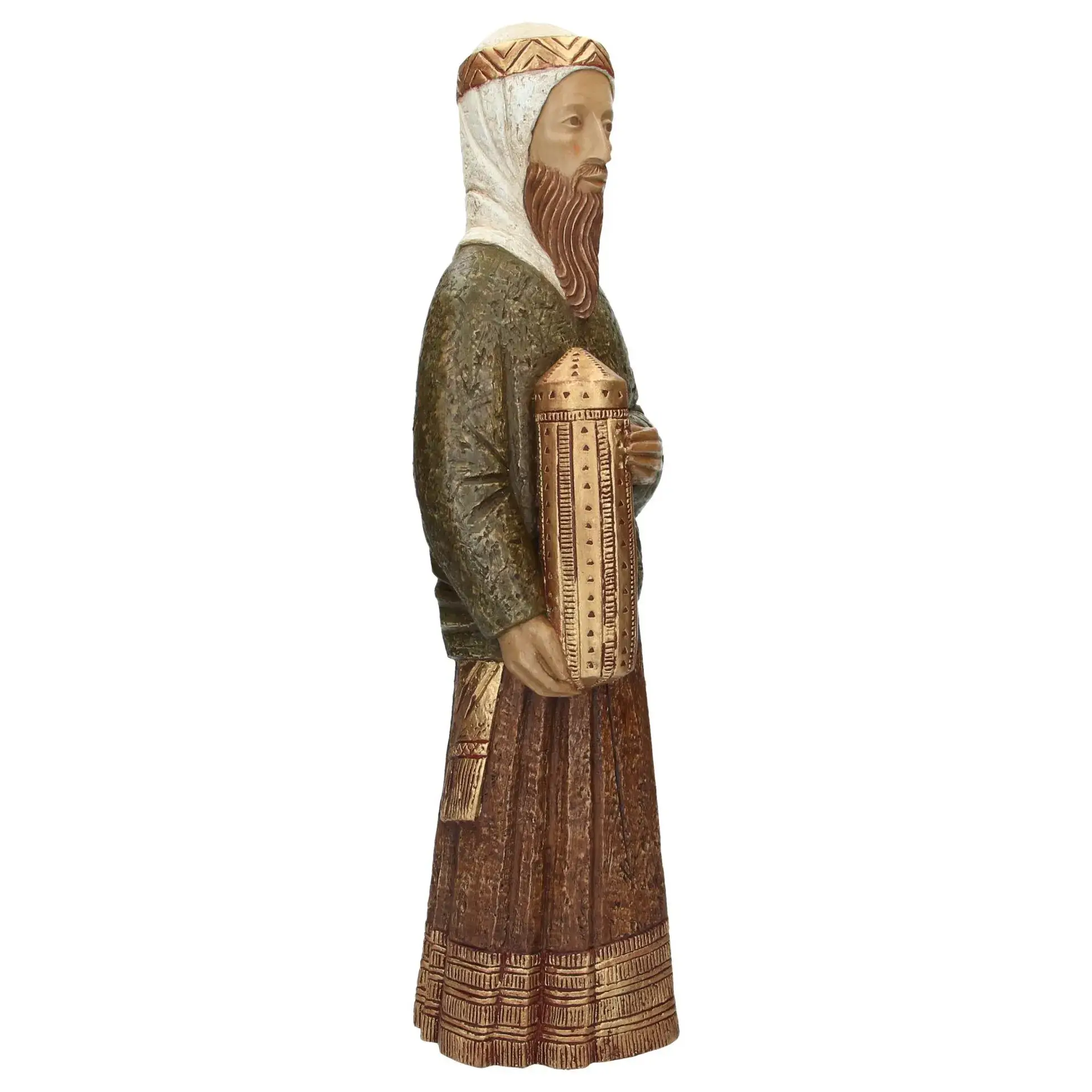 Mage Balthasar (debout) - 43 cm - brun vert