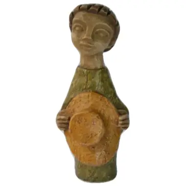 Berger au chapeau - 13 cm - vert