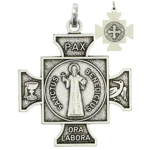 Saving Cross St Benedict 27 X 27 mm Met. Agte