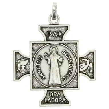 Saving Cross St Benedict 27 X 27 mm Met. Agte