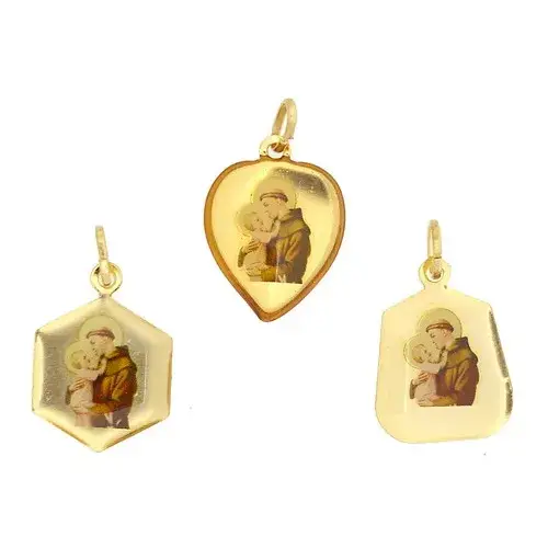 Médaille - St Antoine - Métal doré