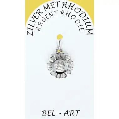 Médaille Argent Rhodié - Ange 13 mm