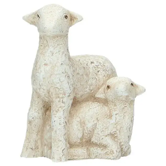 Brebis avec agneau - 11 cm - Blanc