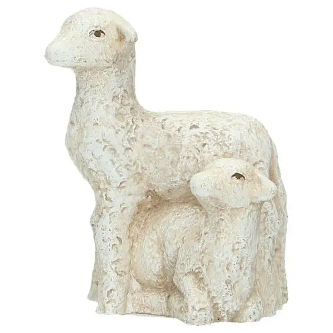 Brebis avec agneau - 11 cm - Blanc
