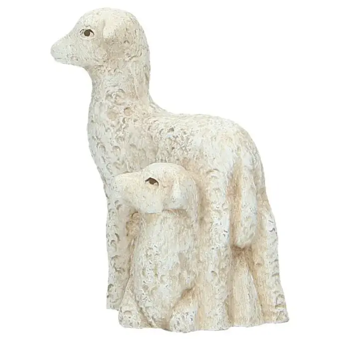 Brebis avec agneau - 11 cm - Blanc
