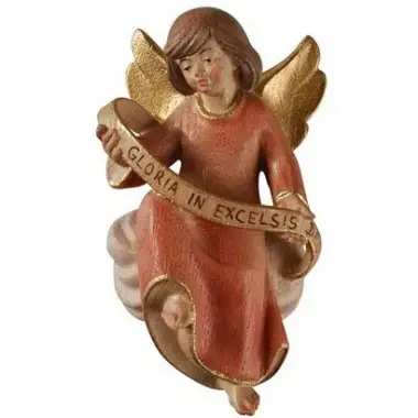 Ange Gloria : crèche de Noël en bois Pema 12 cm