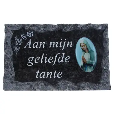 Plaque Cimetiere Aan Mijn Geliefde Tante 9x14