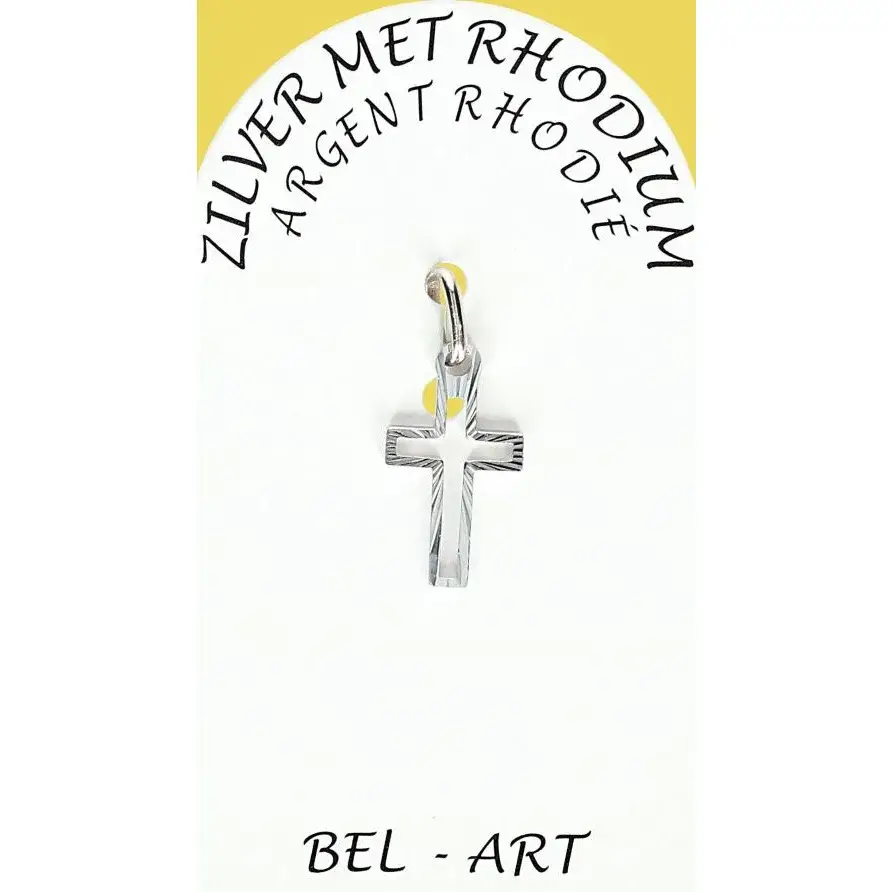 Croix Argent Rhodié - 15 X 10 mm