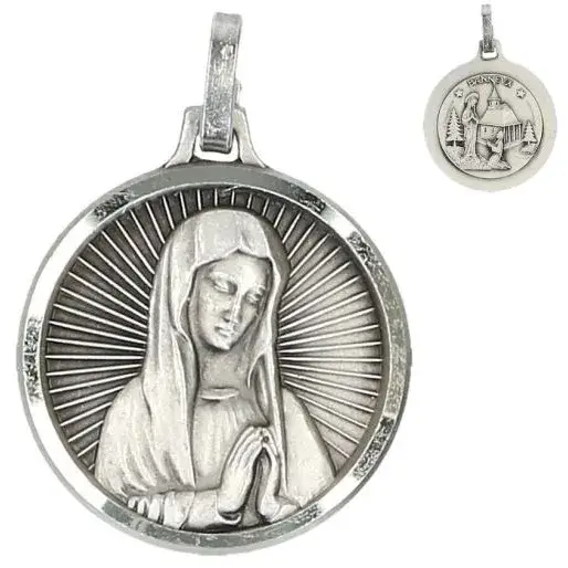 Medaille 18 mm OLV Bx - Metaal Verzilverd