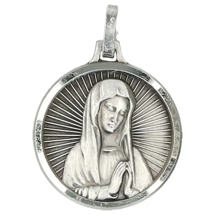 Medaille 18 mm OLV Bx - Metaal Verzilverd