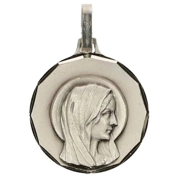Medal Virgin 16 mm Silver Plated