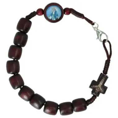 Armband op koord Donker Hout Wonderbare