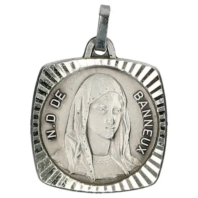 Medaille 17 X 17 mm OLV Bx - Metaal Verzilverd