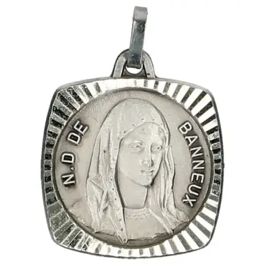 Medaille 17 X 17 mm OLV Bx - Metaal Verzilverd