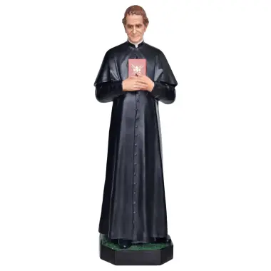Statue Don Bosco 170 cm with Dominic en fibre de verre