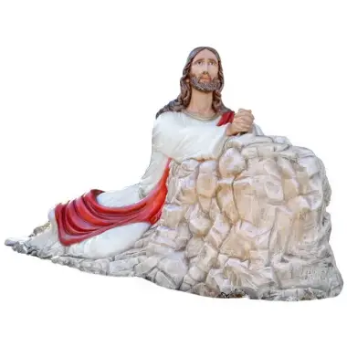 Statue Christ priant dans le jardin de Gethsémani 115 x 230 cm en fibre de verre